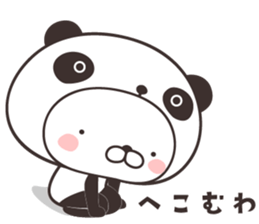 cute rabbit in panda -kansai- sticker #11171137