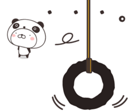 cute rabbit in panda -kansai- sticker #11171138