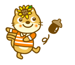 Daily sunflower squirrel sticker #11171855
