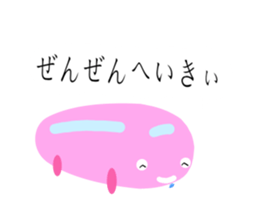 a momo of a pink bus sticker #11172000