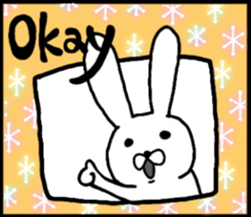 talking rabbit sticker English ver. sticker #11173107