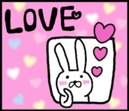 talking rabbit sticker English ver. sticker #11173109