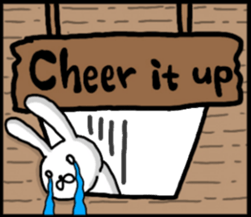 talking rabbit sticker English ver. sticker #11173112