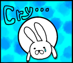 talking rabbit sticker English ver. sticker #11173113