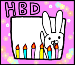 talking rabbit sticker English ver. sticker #11173116