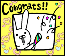 talking rabbit sticker English ver. sticker #11173117