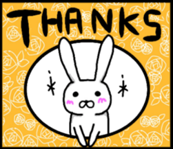 talking rabbit sticker English ver. sticker #11173118