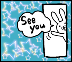 talking rabbit sticker English ver. sticker #11173122