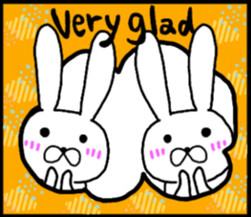 talking rabbit sticker English ver. sticker #11173126