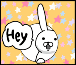 talking rabbit sticker English ver. sticker #11173128