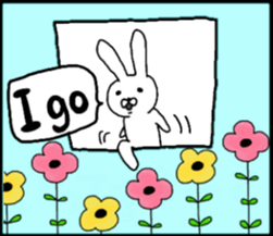 talking rabbit sticker English ver. sticker #11173129