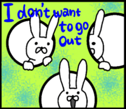 talking rabbit sticker English ver. sticker #11173131