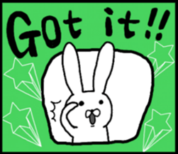 talking rabbit sticker English ver. sticker #11173140