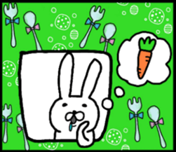 talking rabbit sticker English ver. sticker #11173142