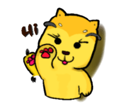 Love and naughty incarnation-Shiba bear sticker #11173275