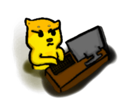 Love and naughty incarnation-Shiba bear sticker #11173287