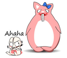 A Big and Small Rabbit Couple sticker #11173393