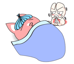 A Big and Small Rabbit Couple sticker #11173398