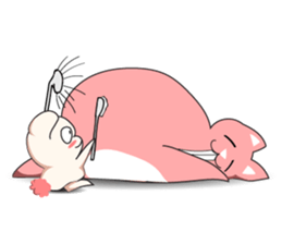 A Big and Small Rabbit Couple sticker #11173412