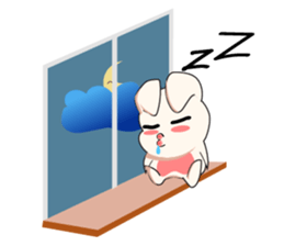 A Big and Small Rabbit Couple sticker #11173418