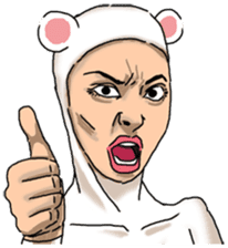 Special Sticker of White bear woman ver1 sticker #11173708