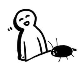 WHITE SMILE MAN sticker #11174981