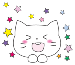 Polite japanese of white cat NANA sticker #11175358