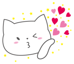 Polite japanese of white cat NANA sticker #11175359