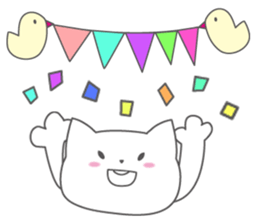 Polite japanese of white cat NANA sticker #11175362