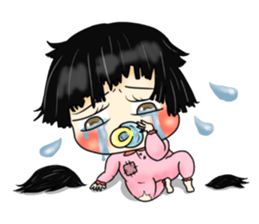 bad girl red fish 2 sticker #11175413