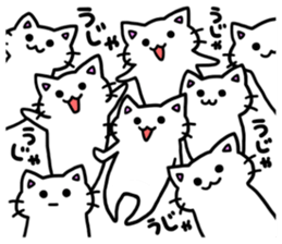 big letter with cats 5 sticker #11176780