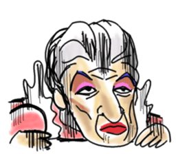 Beautiful dancers of the middle-aged sticker #11178063