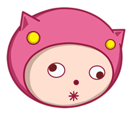 pink pajamas stamp sticker #11178075