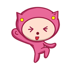 pink pajamas stamp sticker #11178079