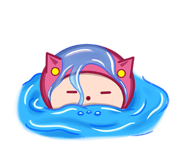 pink pajamas stamp sticker #11178088