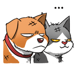 Stray Meow and Puppy sticker #11178917