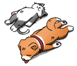 Stray Meow and Puppy sticker #11178927