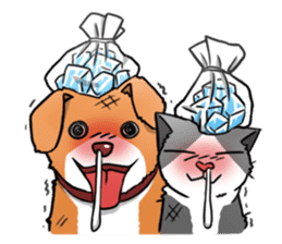 Stray Meow and Puppy sticker #11178934