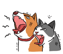 Stray Meow and Puppy sticker #11178935