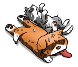 Stray Meow and Puppy sticker #11178940