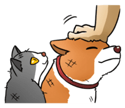 Stray Meow and Puppy sticker #11178942