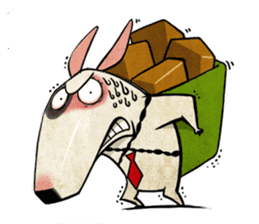 Bizarre _Bull Terrier sticker #11180175