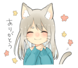 Nekomimikko's yuruhuwa Sticker sticker #11180467