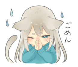 Nekomimikko's yuruhuwa Sticker sticker #11180468