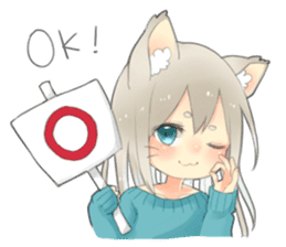 Nekomimikko's yuruhuwa Sticker sticker #11180469