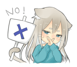 Nekomimikko's yuruhuwa Sticker sticker #11180470