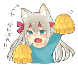 Nekomimikko's yuruhuwa Sticker sticker #11180471