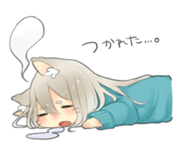 Nekomimikko's yuruhuwa Sticker sticker #11180473