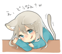Nekomimikko's yuruhuwa Sticker sticker #11180475