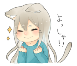 Nekomimikko's yuruhuwa Sticker sticker #11180476